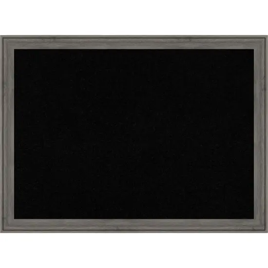 Regis Barnwood Narrow Wood Framed Corkboard, Black Cork {1}