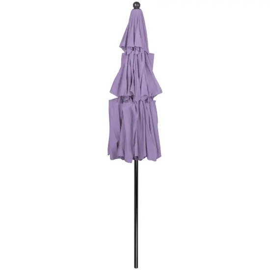 Northlight 9.75ft Outdoor Patio Market Umbrella with Hand Crank and Tilt, Purple {5}