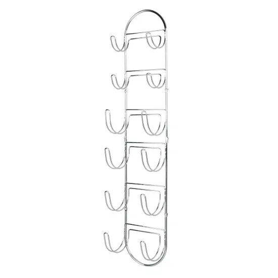 mDesign Metal Wall Mount Bath Towel Storage Organizer Rack, 6 Shelves {5}
