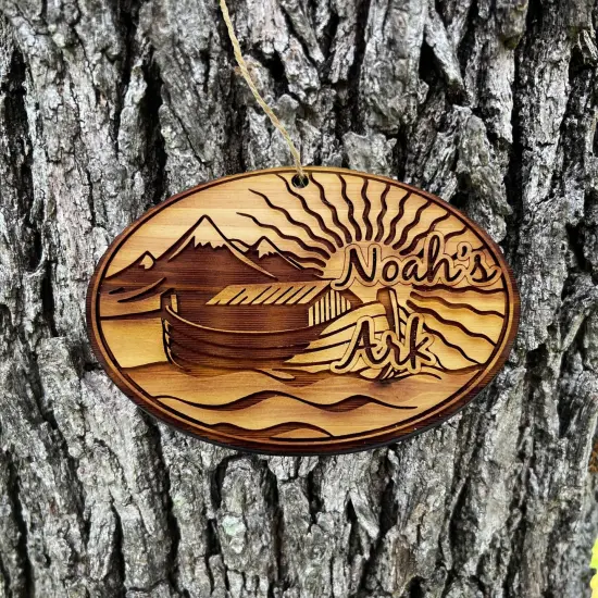 Noahs Ark - Cedar Ornament {2}