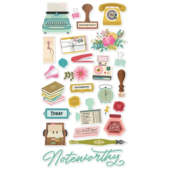Noteworthy Chipboard Stickers-6"X12" {2}