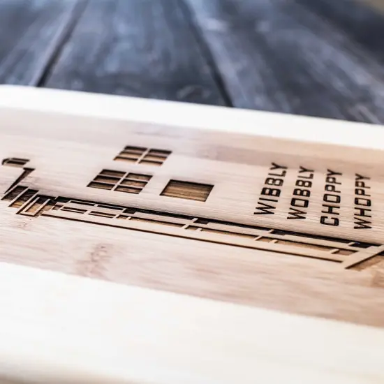 Wibbly Wobbly Choppy Whoppy Cutting Board 14''x9.5''x.5'' Bamboo {2}