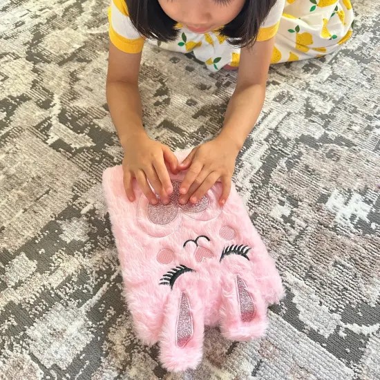 Wrapables Plush Journal, A5 Lined Notebook Diary for Writing and Drawing Sparkling Unicorn {9}