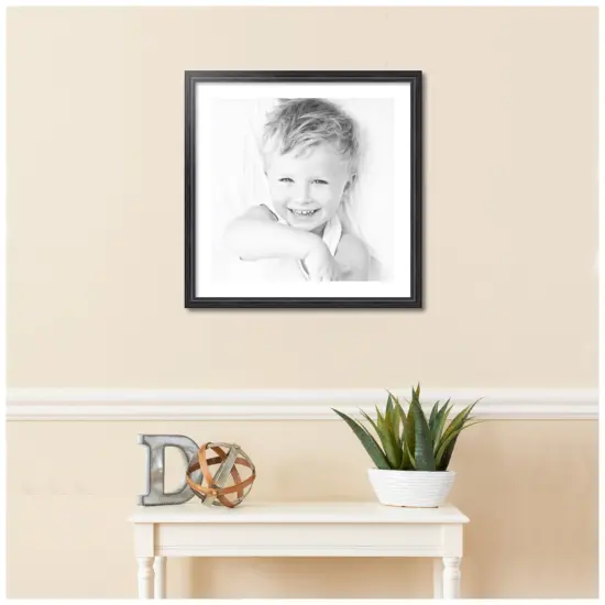 ArtToFrames 24x24" Matted Picture Frame with 20x20" Single Mat Photo Opening Framed in 1.25" Black and 2" Mat (FWM-4083-24x24) {2}