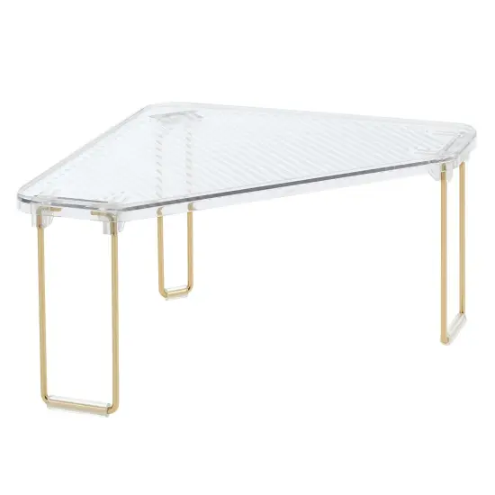 mDesign Plastic/Steel Corner Kitchen Organizer Shelf {5}