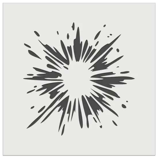 Explosion Splash Streaks Wall Cookie DIY Craft Reusable Stencil {2}