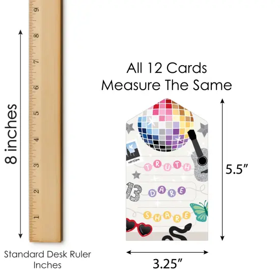 Big Dot of Happiness In My Party Era - Celebrity Concert Party Game Pickle Cards - Truth, Dare, Share Pull Tabs - Set of 12 {7}