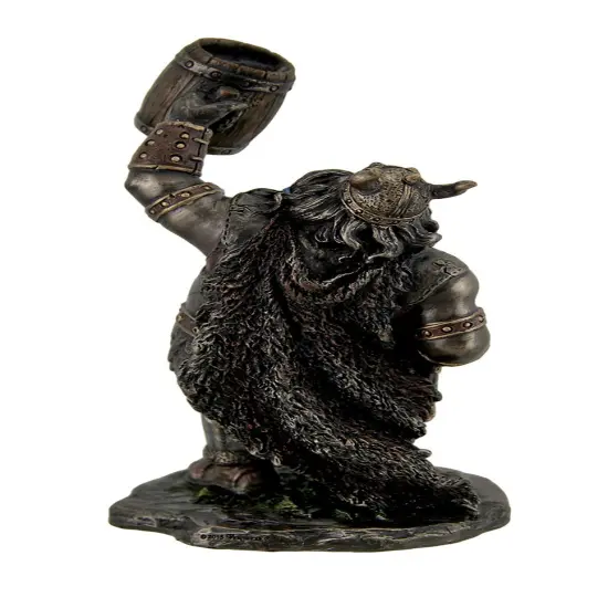 Viking Warrior Toasting the Dead Statue Figurine {4}