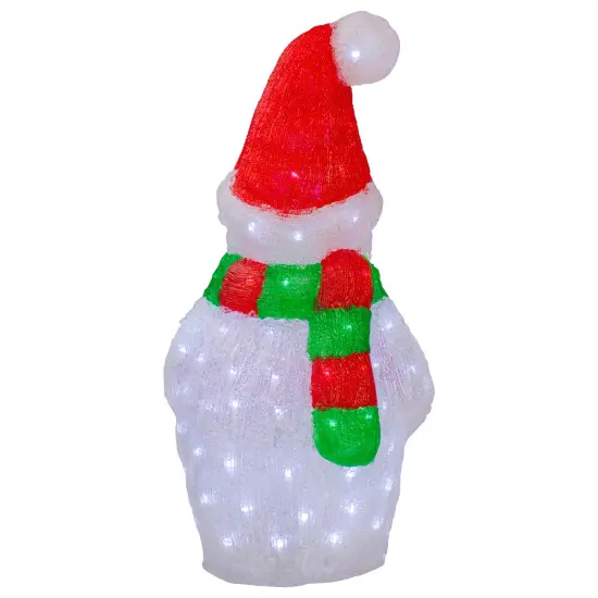 Northlight Lighted Commercial Grade Acrylic Christmas Snowman Display Decoration - 25" White {6}