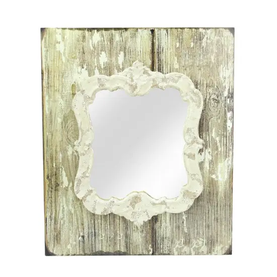 Raz New Romance Brown Victorian Detail Decorative Wooden Wall Mirror 14"H {1}