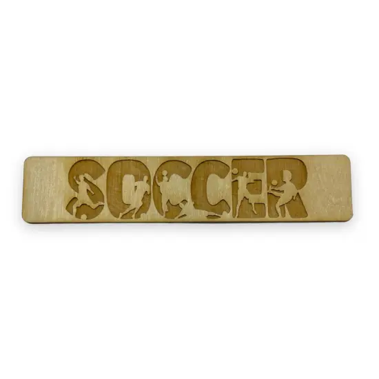 Bookmark - Soccer - Birch wood {1}