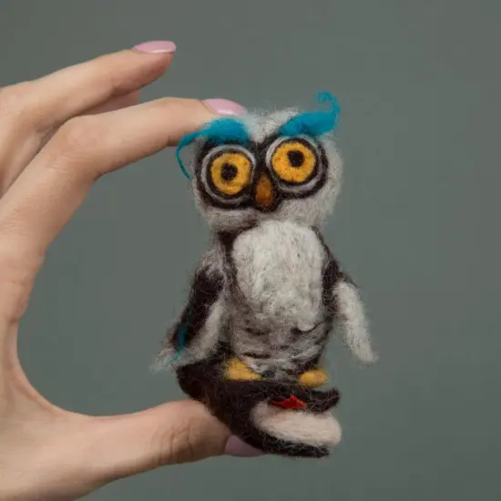 Felting kit Wise owl {5}