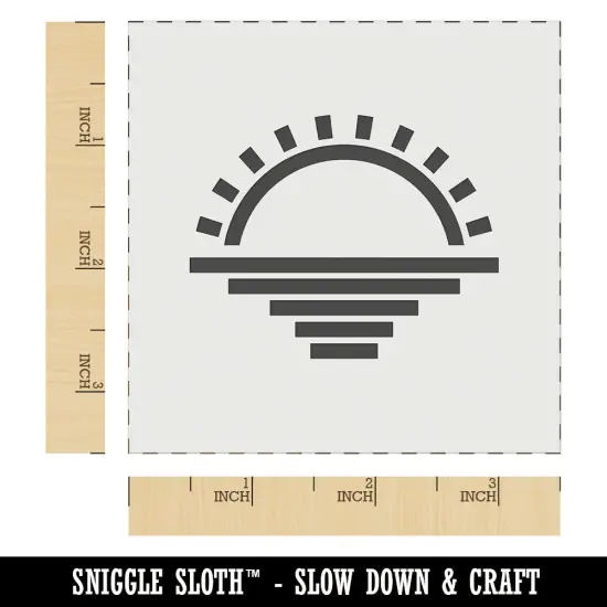 Sunset Over Water Wall Cookie DIY Craft Reusable Stencil {5}