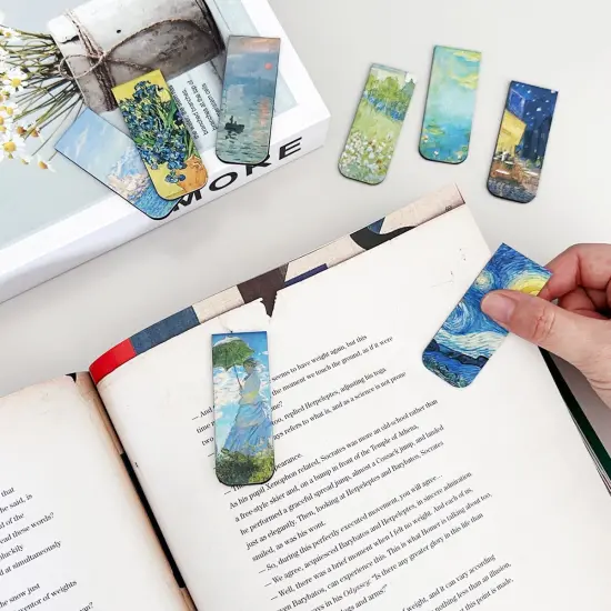 Wrapables Magnetic Bookmarks, Page Marker, Page Clips Reading Supplies (Set of 8), Artist {3}