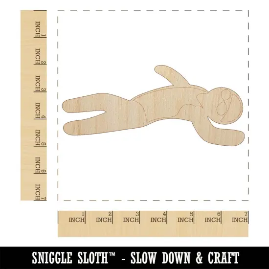 Swimming Swimmer Backstroke Unfinished Wood Shape Piece Cutout for DIY Craft Projects {1}