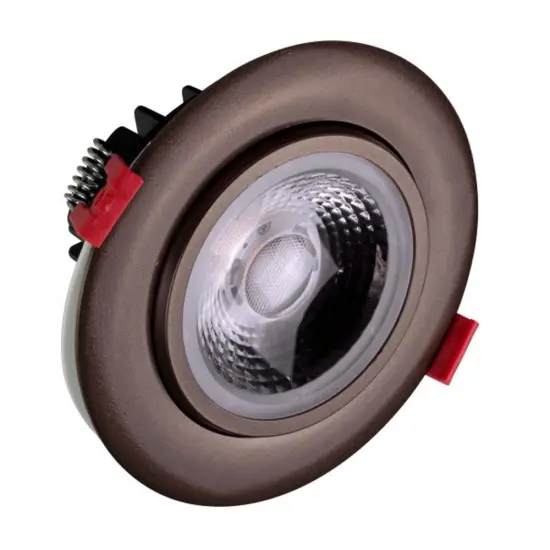 NICOR 4-inch LED Gimbal Recessed Downlight in Oil-Rubbed Bronze, 5000K {1}