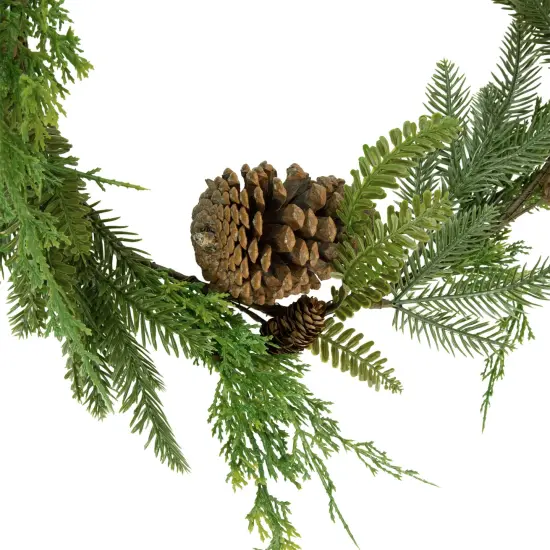 Northlight 5' Mixed Pine and Pinecone Artificial Christmas Garland Unlit Green {3}