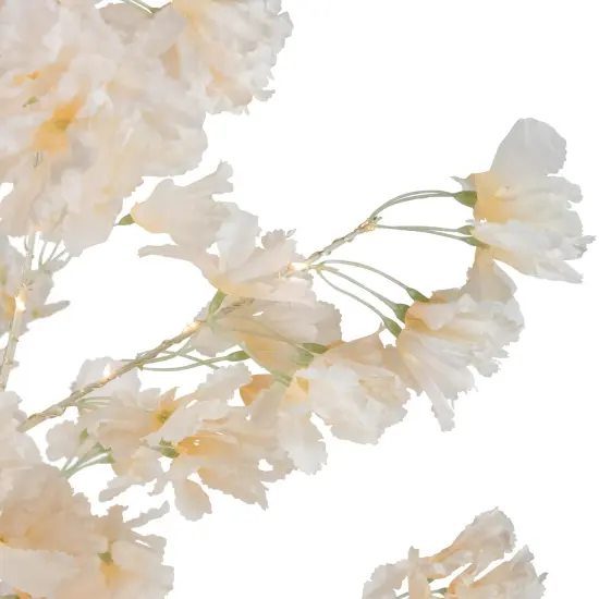 Northlight 6' LED Lighted White Floral Artificial Tree - Warm White Lights {7}