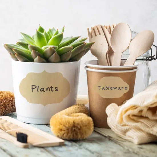 Wrapables Kraft Paper Sticker Labels for Lids, Mason Jars, Bottles, Homemade Products, Gift Wrapping, Parties 450pc Assorted Fancy {4}