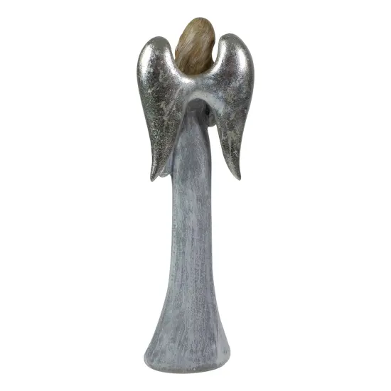 Northlight Angel Figure Holding a Star - 6.5" - Silver Gray {6}