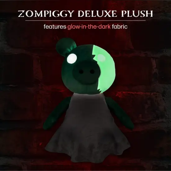 PIGGY ZomPiggy Plush Stuffed Animal Toy with Light Up Eye and Sounds, 13" {3}