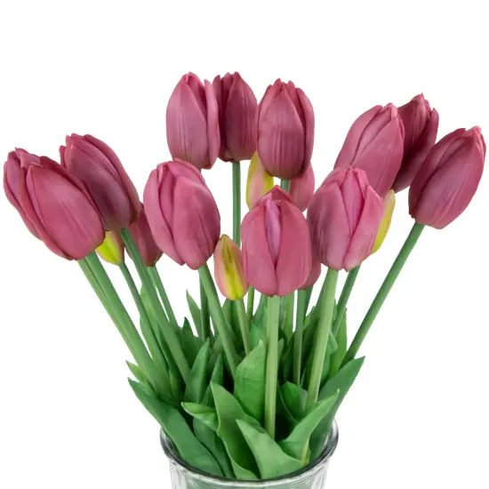 Northlight Real Touch&trade; Purple Artificial Tulip Floral Bundles, Set of 6 - 18" {6}