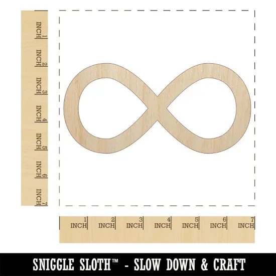 Infinity Symbol Solid Unfinished Wood Shape Piece Cutout for DIY Craft Projects {1}