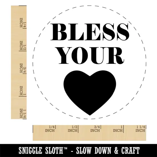 Bless Your Heart Southern Rubber Stamp for Stamping Crafting Planners {1}