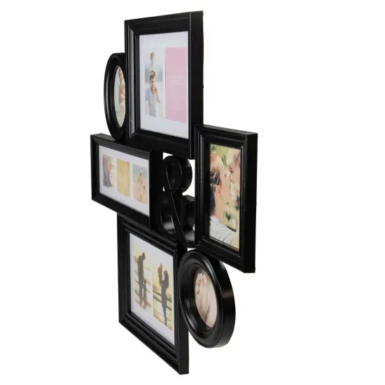 Northlight Ampersand Multi-Sized Photo Collage Picture Frame - 27" - Black {5}