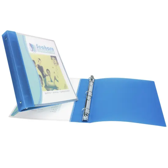 Avery Flexible View 3 Ring Binder, 1/2 Inch Round Rings, 3 Blue Binders (17670) {4}
