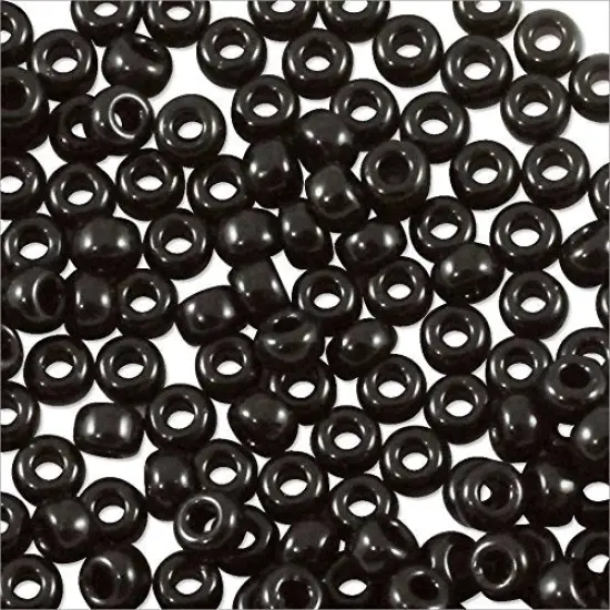 Miyuki Round Rocaille Seed Bead 11/0 Opaque Black {6}
