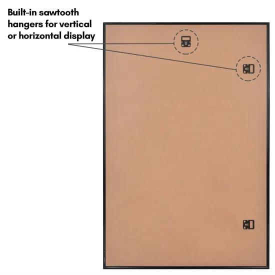 Americanflat Snap-In Picture Frame in Black - Set of 3 - Poster Frame with Slimline Molding, Plexiglass Cover, and Hanging Hardware - Black {5}