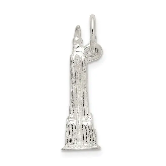 Sterling Silver Sears Tower Building Charm Chicago Jewerly 25mm x 7mm {1}