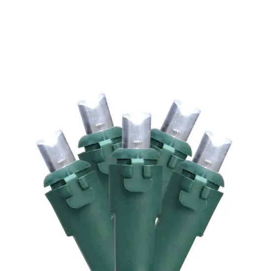 Northlight LED Wide Angle Christmas Lights - Pure White - 16.25' Green Wire - 50ct {1}