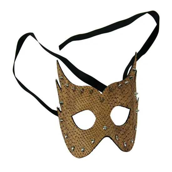 Andromeda Adult Masquerade Spiked Leather Eye Mask {1}