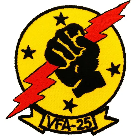 U.S. Navy VFA-25 Strike Fighter Squadron Patch Black & Yellow 3" {1}