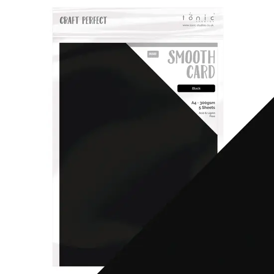 Craft Perfect Smooth Cardstock A4 5/Pkg-Black {6}