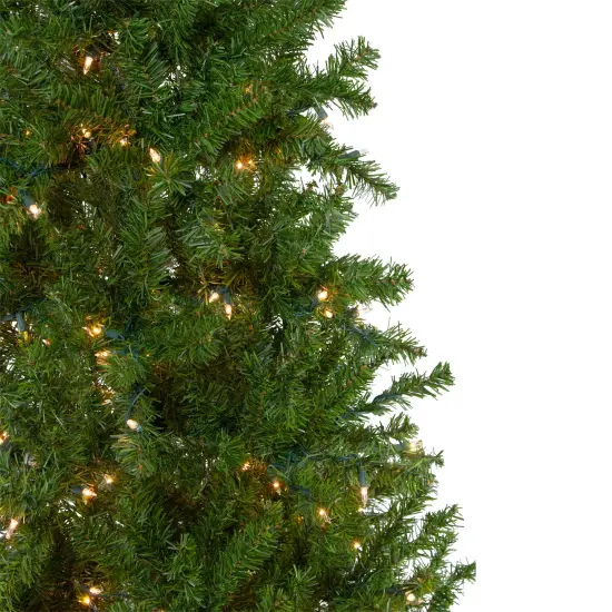 Northlight Pre-Lit Pencil Canadian Pine Artificial Christmas Tree - 7.5' - Clear Lights Green {4}
