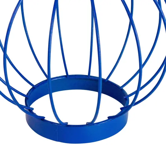 Northlight 6.5" Blue Outdoor Hanging LED Solar Lantern with Handle {5}