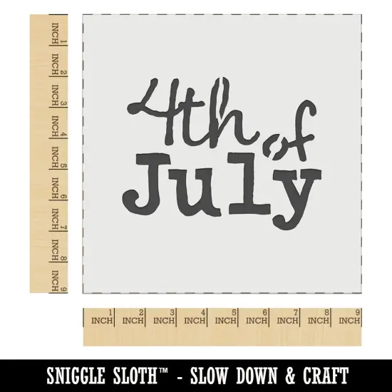 4th Fourth of July Fun Text Wall Cookie DIY Craft Reusable Stencil {1}
