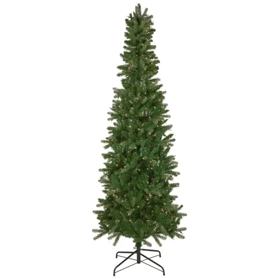 Northlight 7.5' Pre-Lit Wicklow Noble Fir Artificial Christmas Tree, Clear Lights Green {1}
