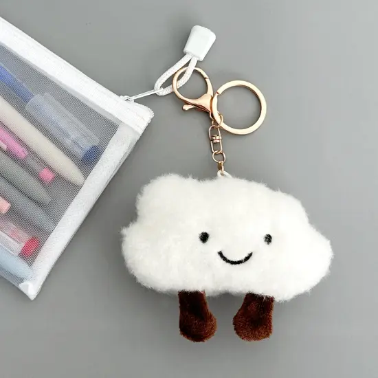 Wrapables Cute Plush Keychain Keyring Pendant Charm for Bag Cloud {5}
