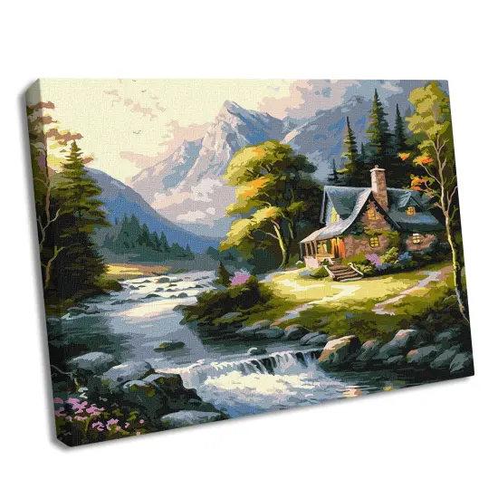 Painting by Numbers kit House in the mountains KHO6329 {1}