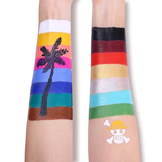 Face Body Paint Oil, Professional 15 Colors FX Makeup Palette- Non Toxic Hypoallergenic Safe Facepaint for Halloween, Cosplay Costumes, Parties and Festivals {6}