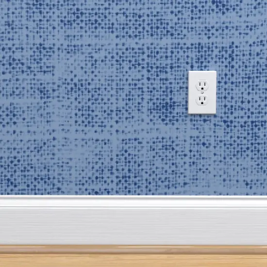 Pre-Pasted Wallpaper 2FT Wide Boho Coastal Weathered Simple Blue Monochrome Beach Nautical Classic Custom Pre-pasted Wallpaper by Spoonflower {4}