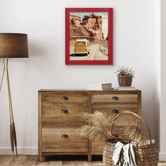 Americanflat Picture Frame - Rustic Picture Frame with Textured Engineered Wood, Shatter Resistant Glass and Easel Back - Horizontal and Vertical Display {6}