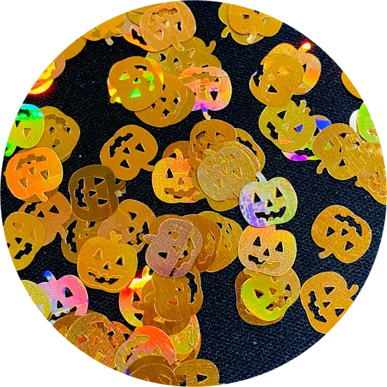 Polyester Glitter - Holographic Pumpkins Glitter Shape by Glitter Heart Co.™ {1}
