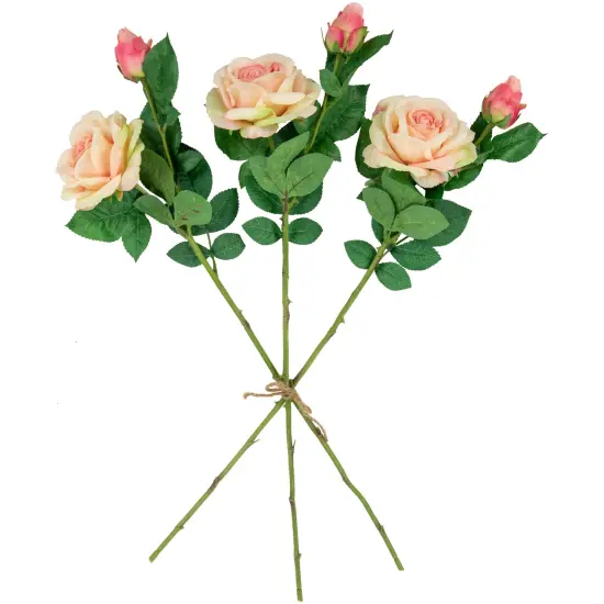 Northlight Real Touch&trade; Light Pink Artificial Rose Stems, Set of 6 - 26" {5}