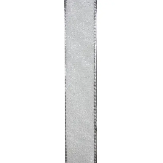Northlight Shimmering Silver Christmas Wired Craft Ribbon 2.5" x 10 Yards {3}