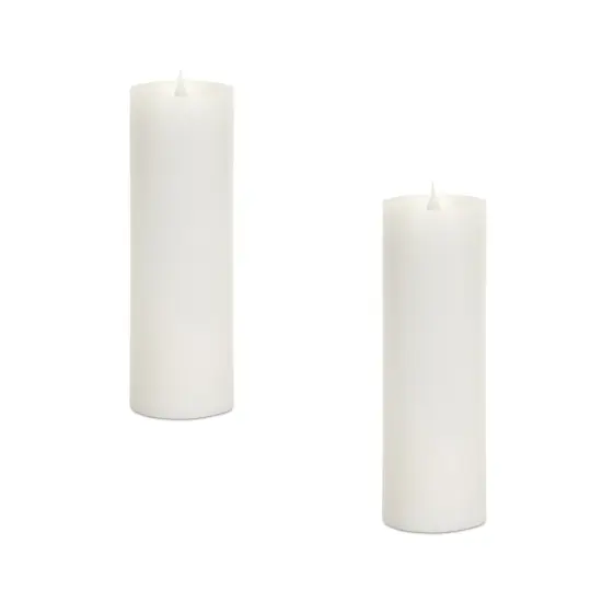 Simplux LED Pillar Candle w/Moving Flame (Set of 2) {1}